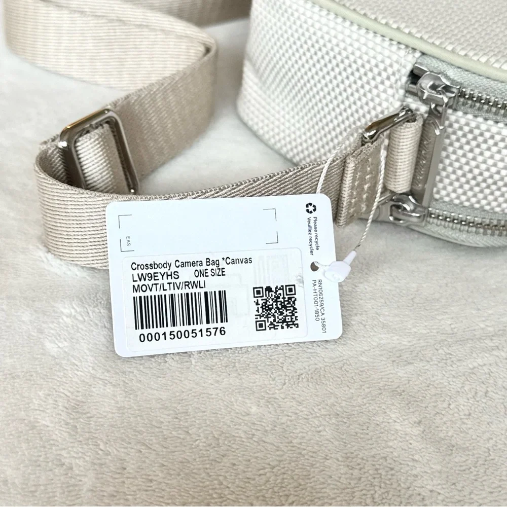 NWT Lululemon Crossbody Camera Bag *Canvas 2L – Movage Tan/Light Ivory/Raw Linen - Picture 16 of 16